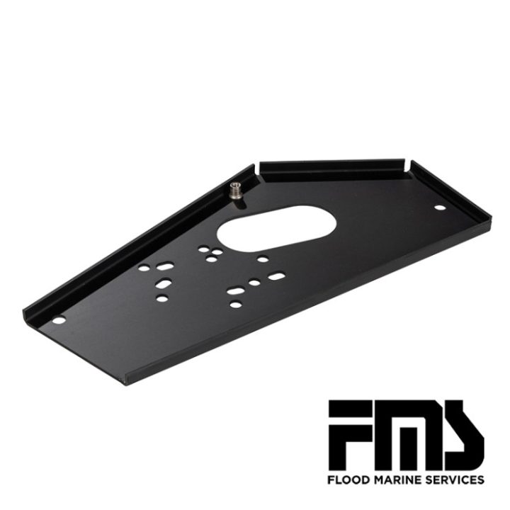 Mounting plate for remote control, aluminium
