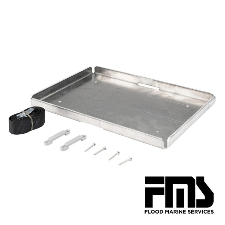 Fastening bed for battery under front seat 450
