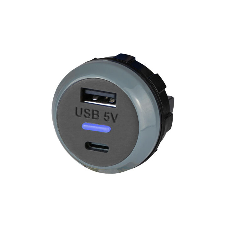 Alfatronix PVPro-AC USB A & C Charger - Grey Rear Fit