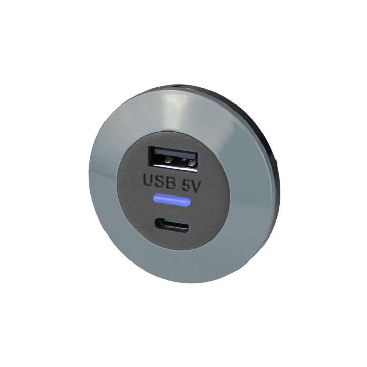Alfatronix PVPro-ACFF USB A & C Charger - Grey Front Fit