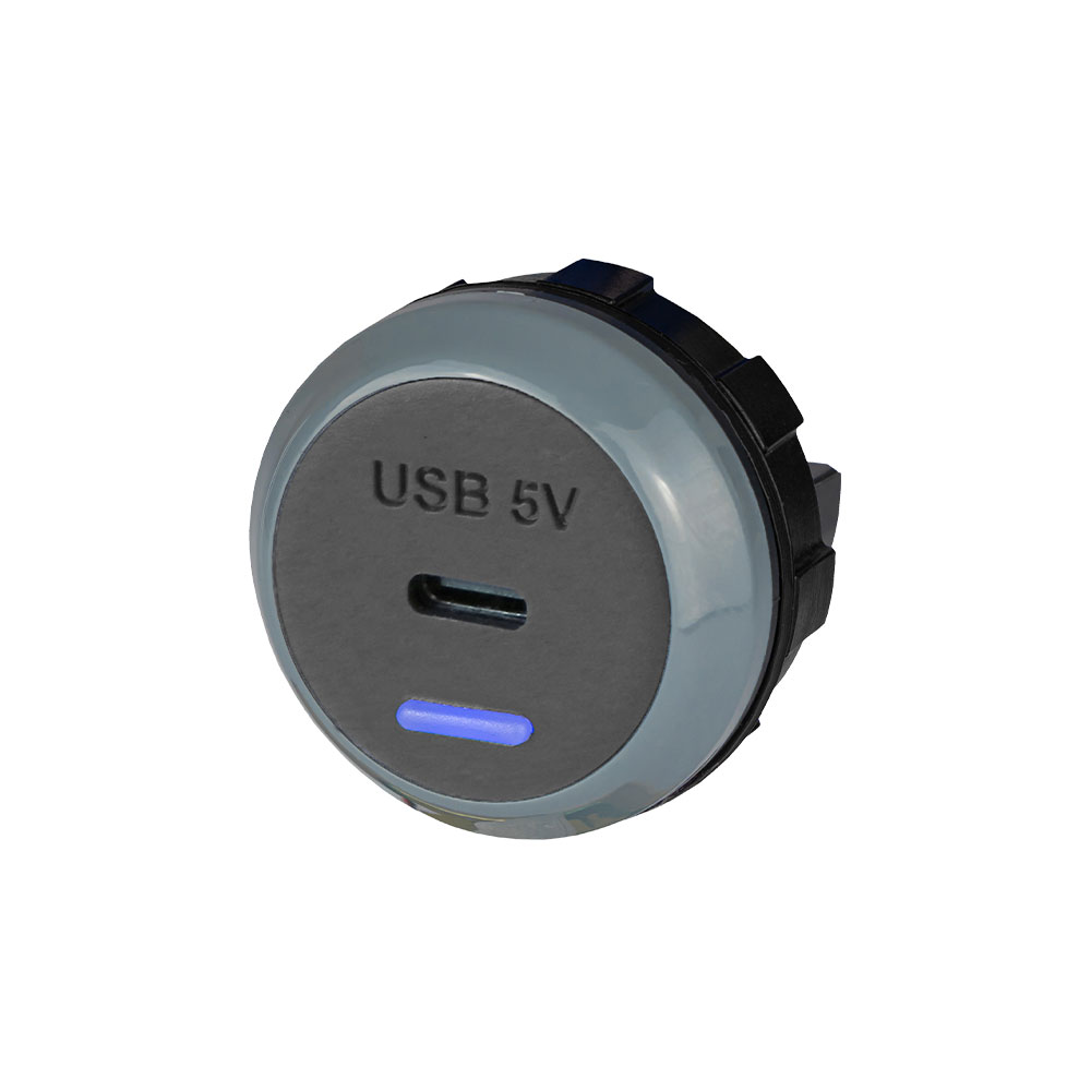 Alfatronix PVPro-C Single USB C Charger – Grey Rear Fit