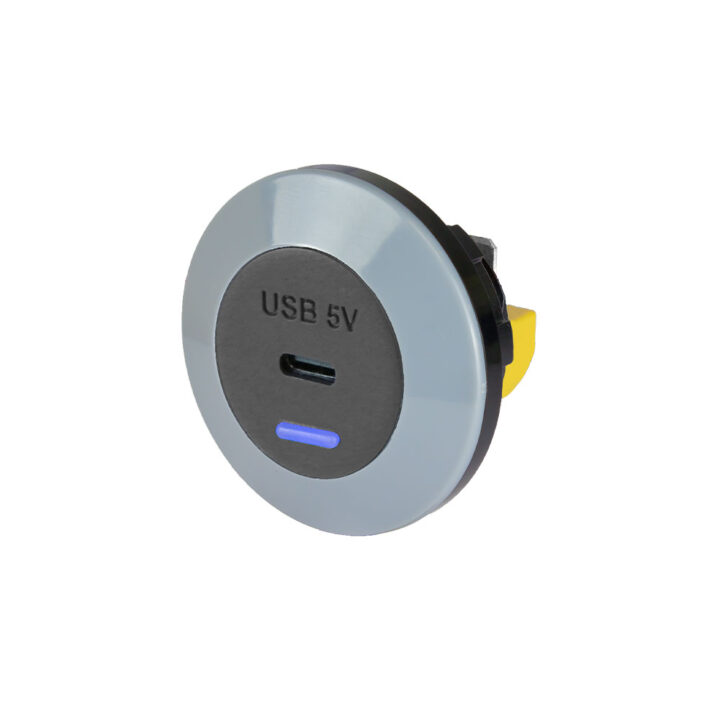 Alfatronix PVPWP-CFF Slimline IP65 USB C Charger - Grey Front Fit