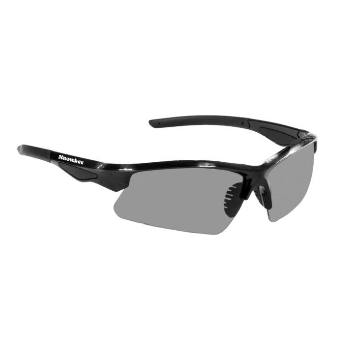 Snowbee Classic Wrap-Around Open Frame Sunglasses - Black/Smoke