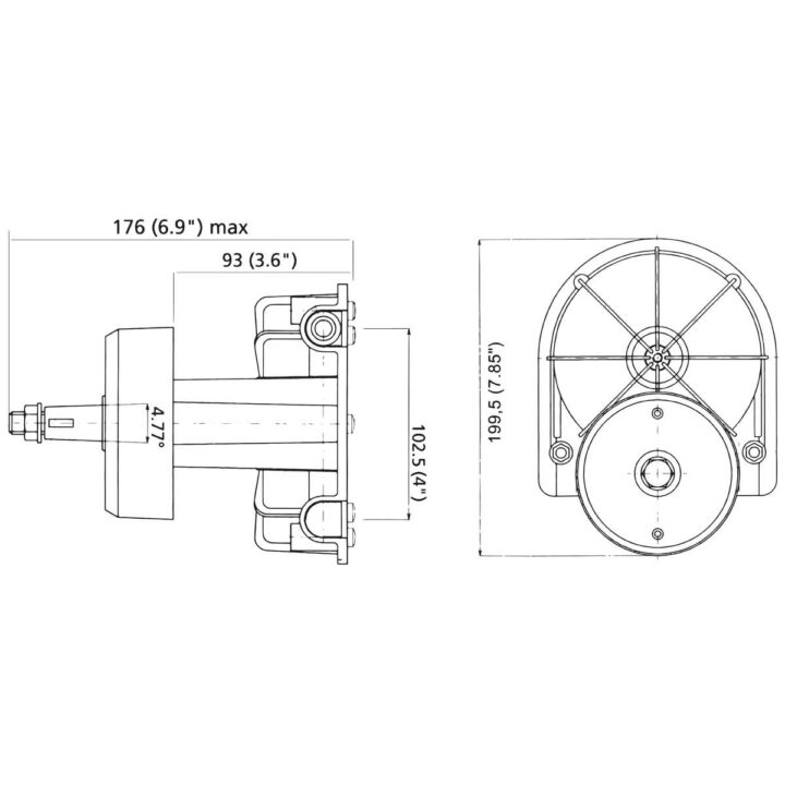 Ultraflex T85 Rotary Steering Helm with White Bezel