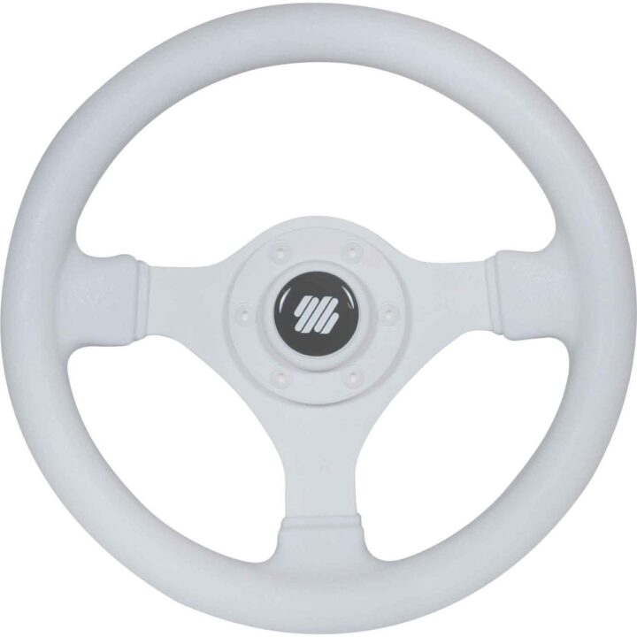 Ultraflex White Plastic Sports Steering Wheel With Padded Rim (280mm)
