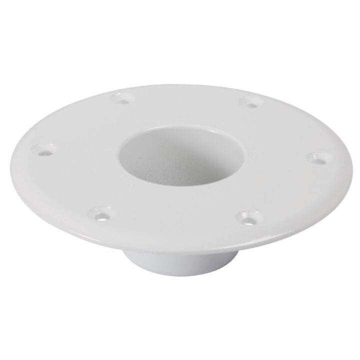 Osculati White Aluminium Recessed Table Leg Support Base - 160mm