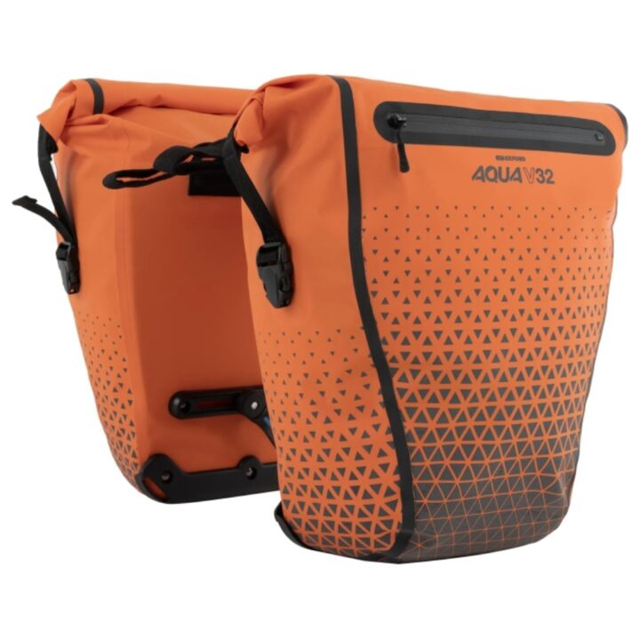 Oxford Aqua V 32 Extreme Visibility Double QR Pannier Bag - Orange
