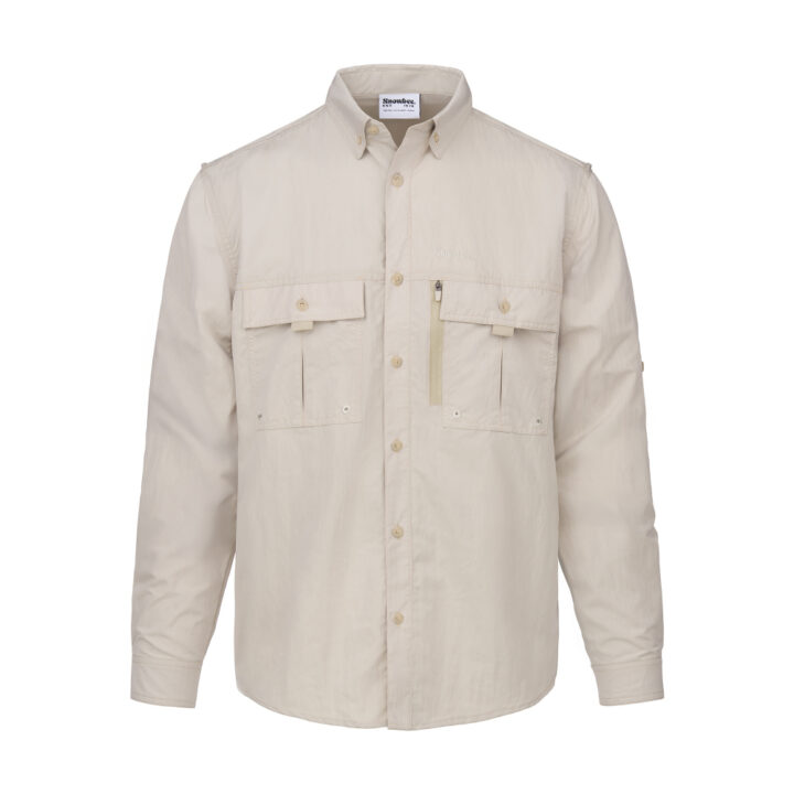 Snowbee Prestige Technical Fishing Shirt - Taupe - M