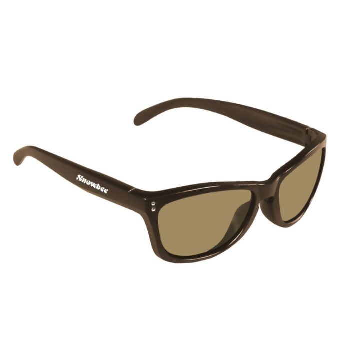 Snowbee Classic Retro Full Frame Sunglasses - Brown/Amber