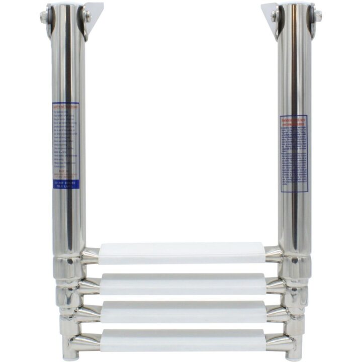 Osculati Stainless Steel 4 White Step Telescopic Ladder (1156 x 394mm)
