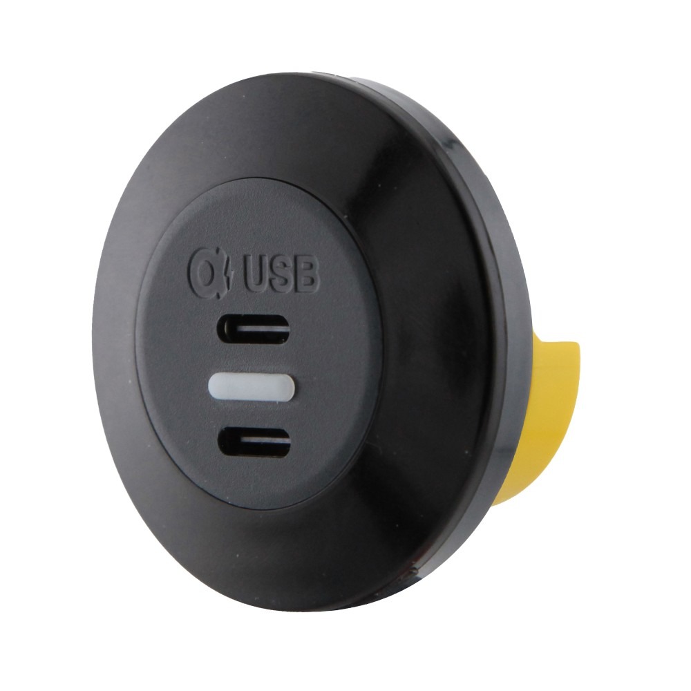 Alfatronix PVPWP-CCBFF Slim IP65 Double USB C Charger – Black Front Fit