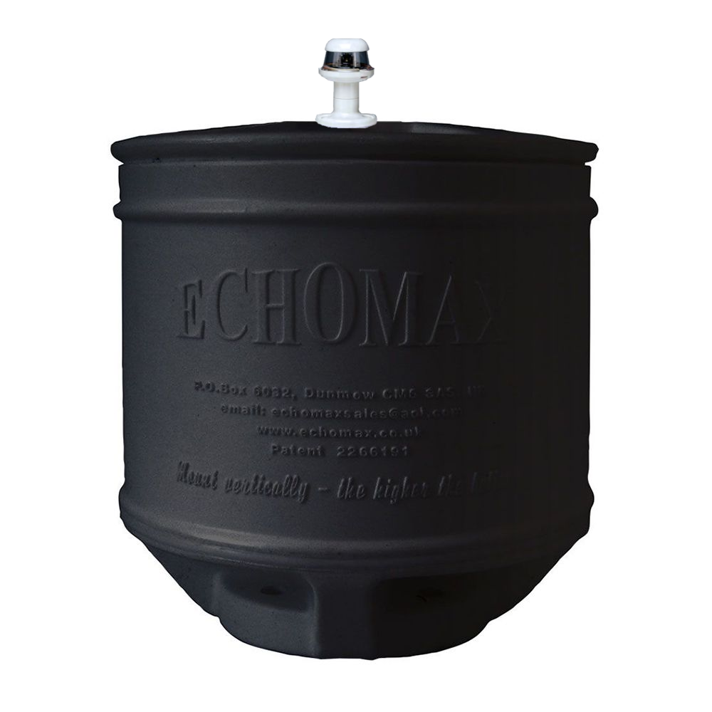Echomax EM230 Black Compact Radar Reflector with Orionis White LED Light