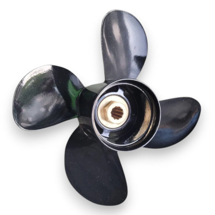 4-blade 9.9-25hp Aluminium Propellers to suit Mercury Mariner outboards - 10.1" x 14"