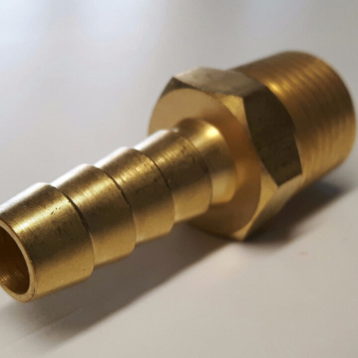 Brass 3/8"NPT - 3/8" Hose Barb Straight Fitting