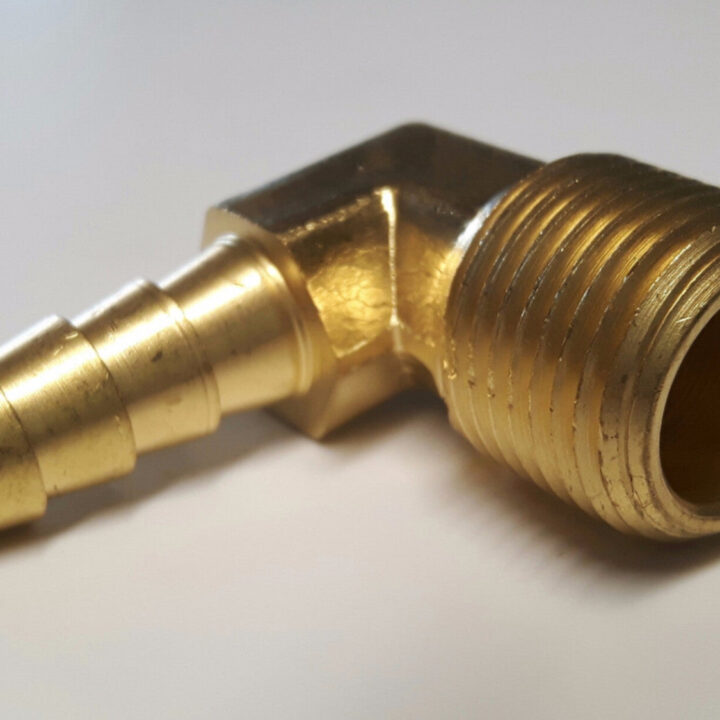 Brass 3/8"NPT - 5/16" Elbow Hose Barb