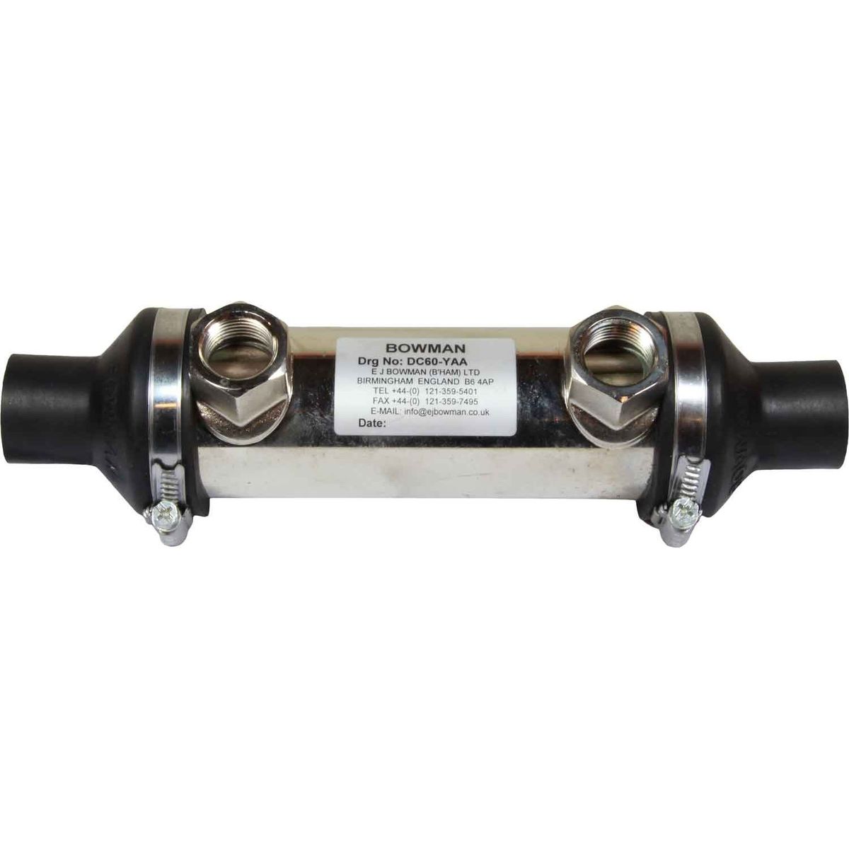Bowman DC60 Oil Cooler (54HP / 1/2″ BSP Oil / 22mm ID Water)