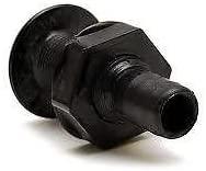 1 1/8″ Hose Black Through Hull Fitting Bilge Outlet Max 1 1/4″ Hull/Transom thickness.