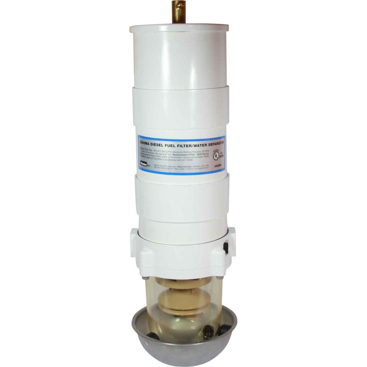Racor 1000MA Fuel Filter (10 Micron / Clear Bowl & Heat Shield)