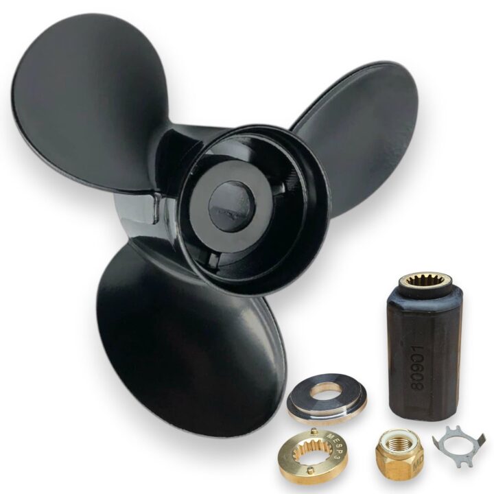3-blade 40 BigFoot-125hp Mercury & Mariner Megara Series Titanium Aluminium Propellers - 12 3/4" x 21"