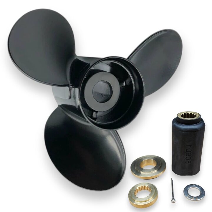 Tohatsu 60-140hp MEGARA Series Titanium Aluminium 3-Blade Propellers with Hub Kits - 14" x 11"