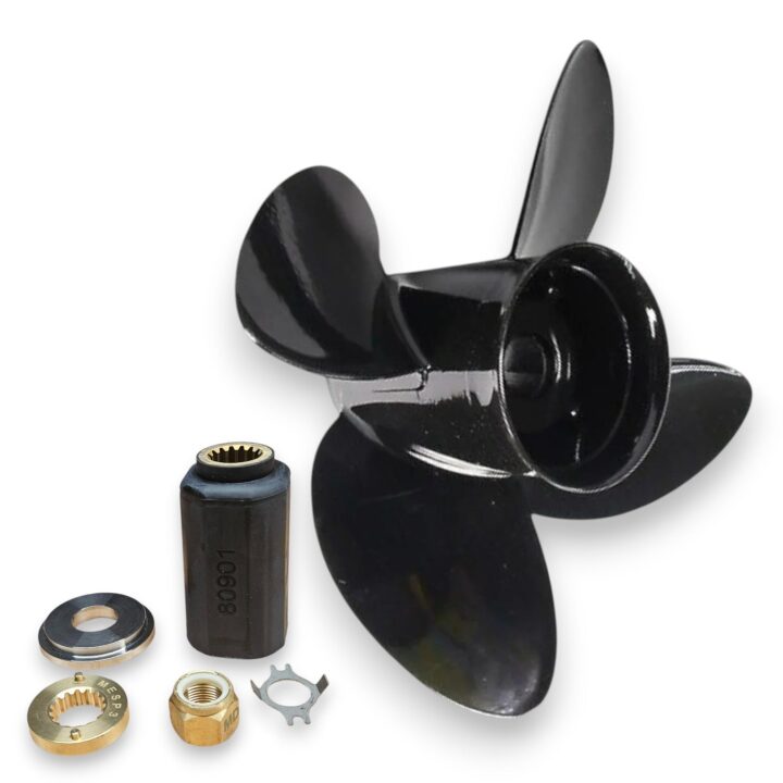 90hp-300hp Mercury, Mariner, MerCruiser 4-Blade Titanium Aluminium PolaStorm Propellers - 14" x 18"
