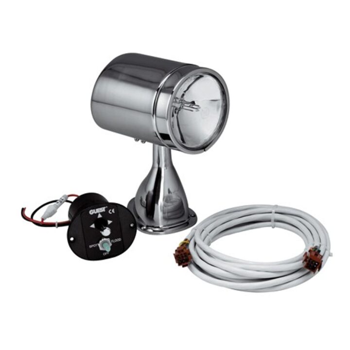 Marinco Stainless Steel Spotlight with 15' Loom & Control (12V / 5")