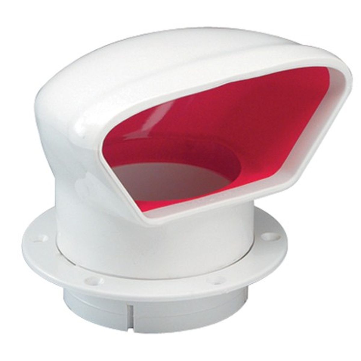 Marinco Nicro Snap-In Low Profile PVC Cowl Vent (4″ / White & Red)