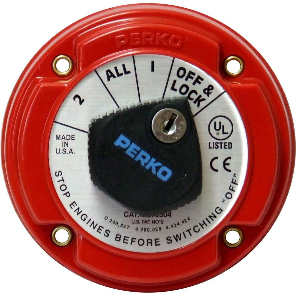 Perko Alternator Disconnect & Lock Battery Isolator 250A (12-32V)
