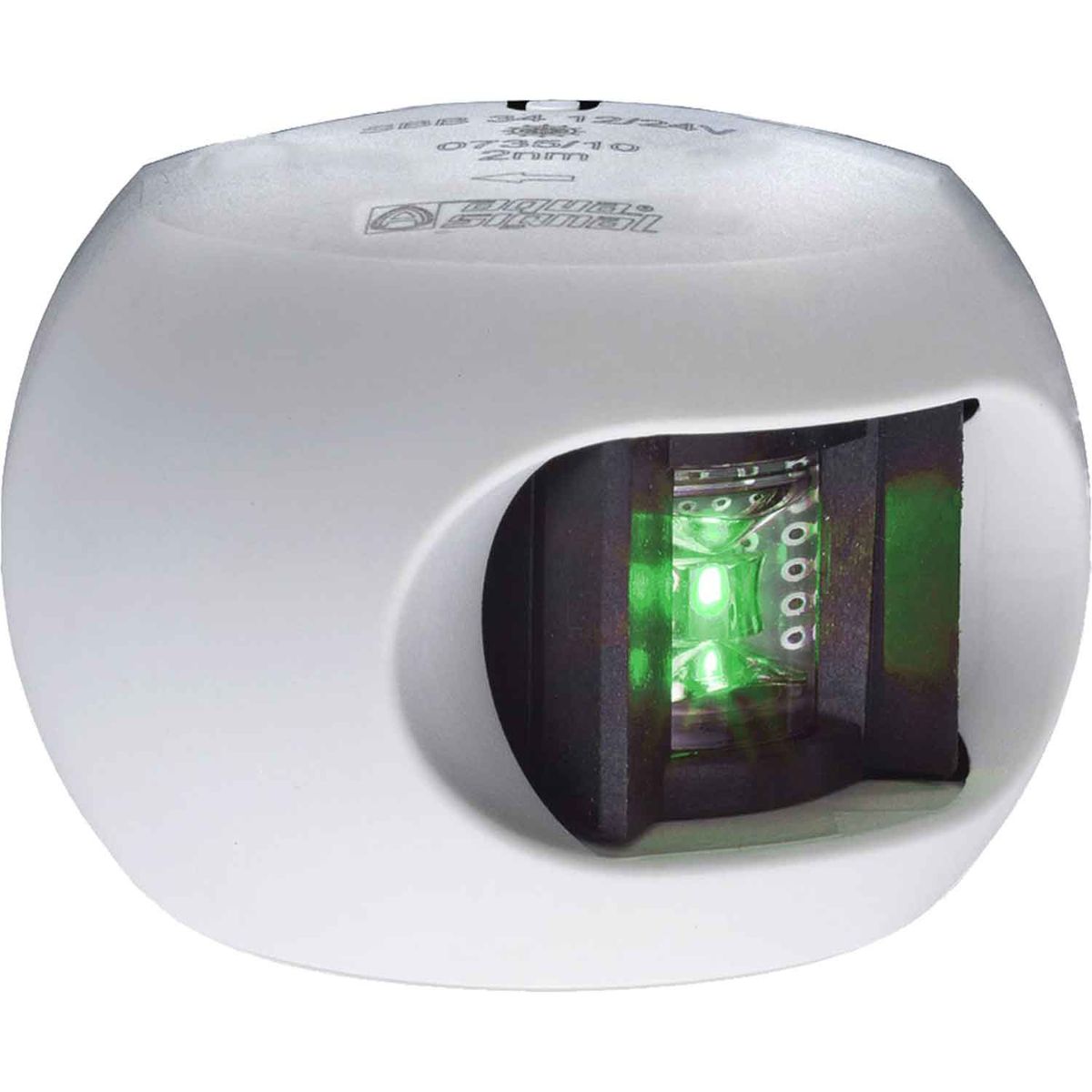 Aqua Signal 34 Starboard Green LED Navigation Light (White Case)