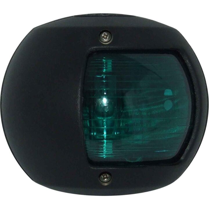 Perko 0170 Starboard Green Navigation Light (Black Case / 12V / 15W)