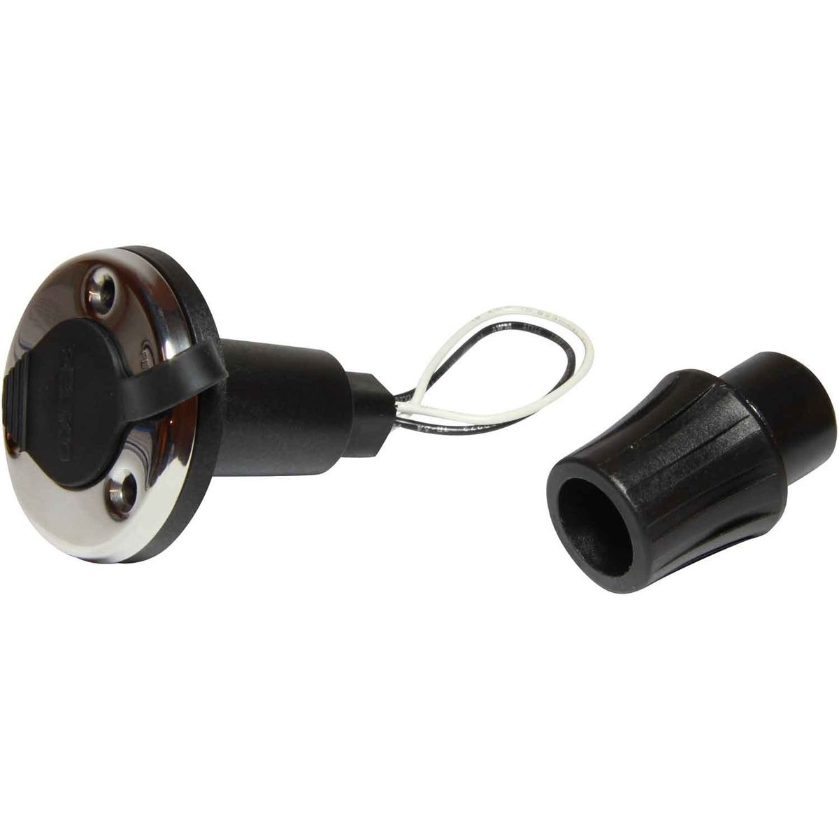 Perko 1045 Stainless Steel Pole Light Base (2 Pin / 0 Degree Rake)