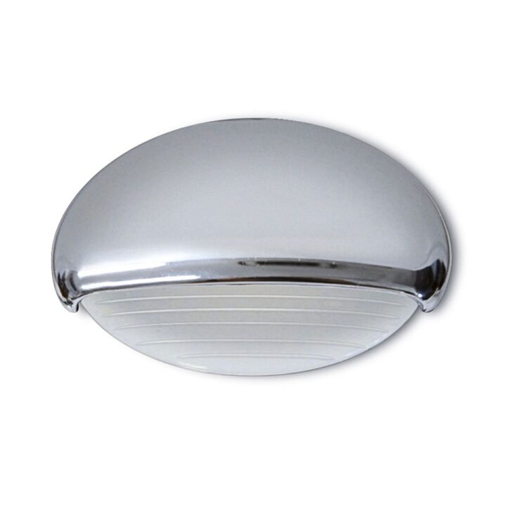 Quick Eyelid LED Courtesy Light in Chrome (10-30V / Daylight / IP65)