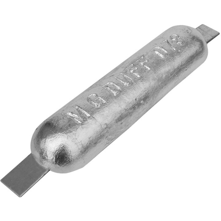 MG Duff ZD78 Straight Zinc Hull Anode for Salt Waters (4.5kg, Weld On)