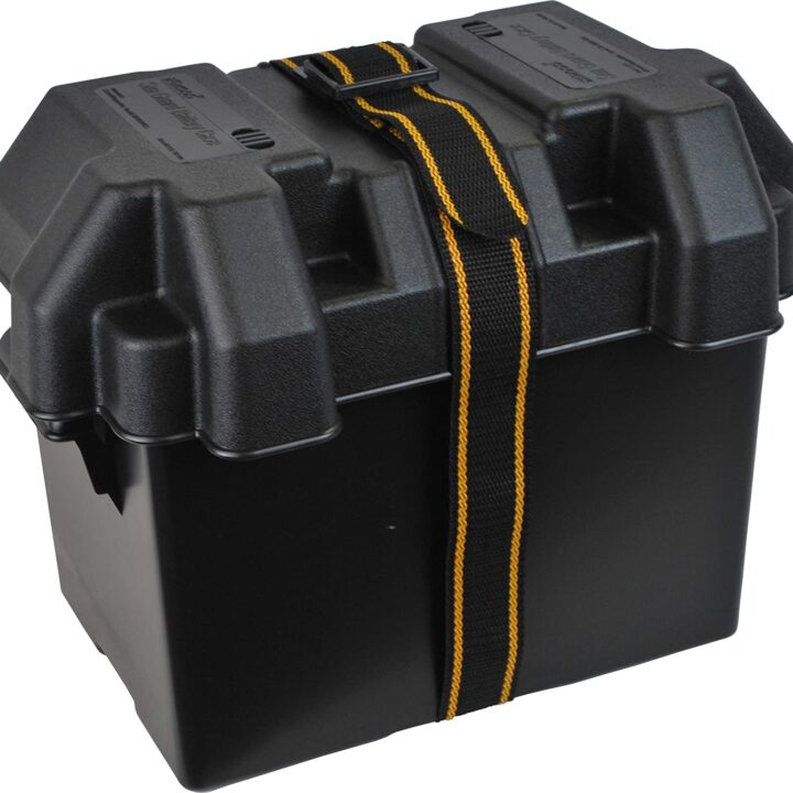 Large Sized Vented Marine Battery Box for Boats, Caravans, Motorhomes & Trailers