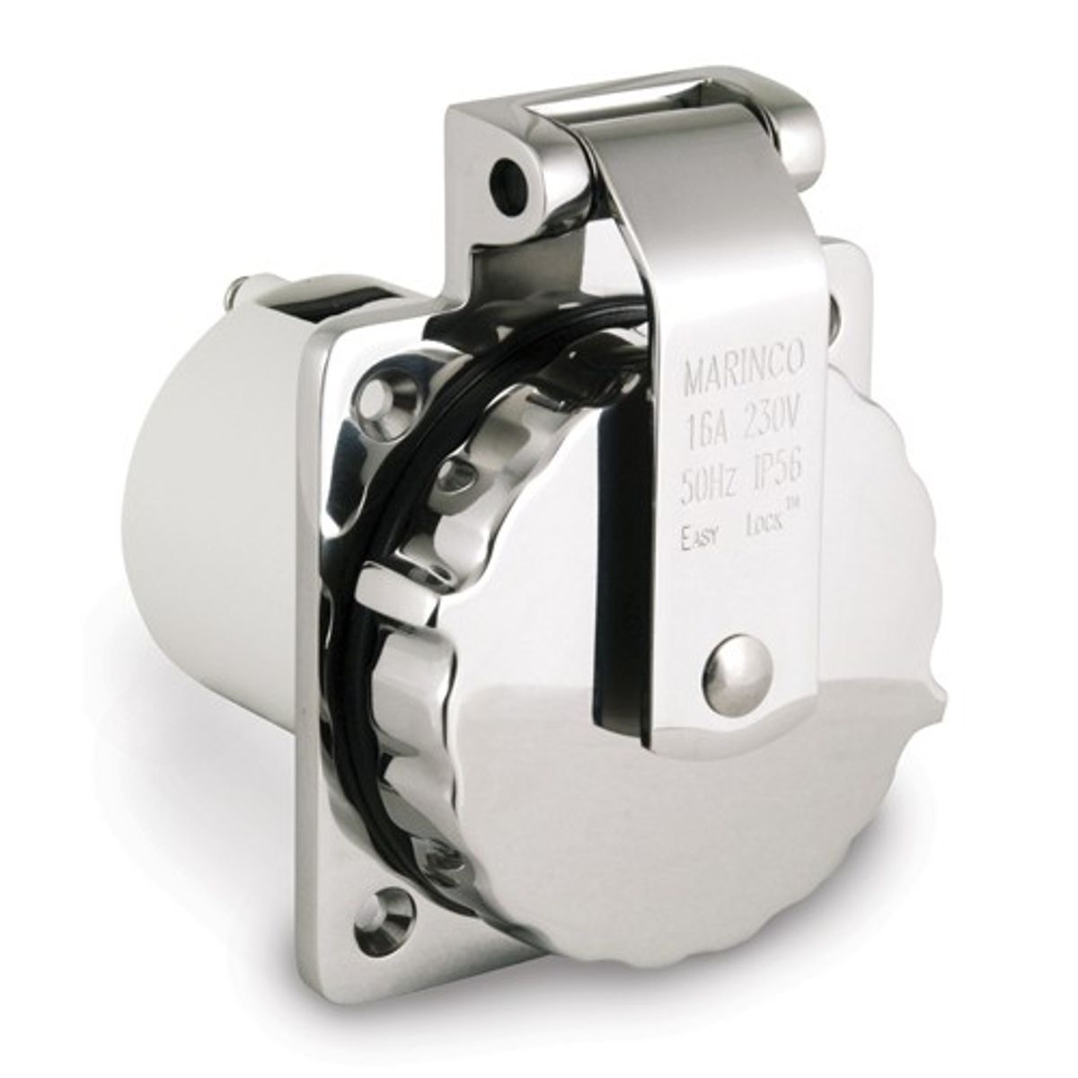 Marinco Stainless Shore Power Inlet Socket with Easy Lock (16A / 230V)