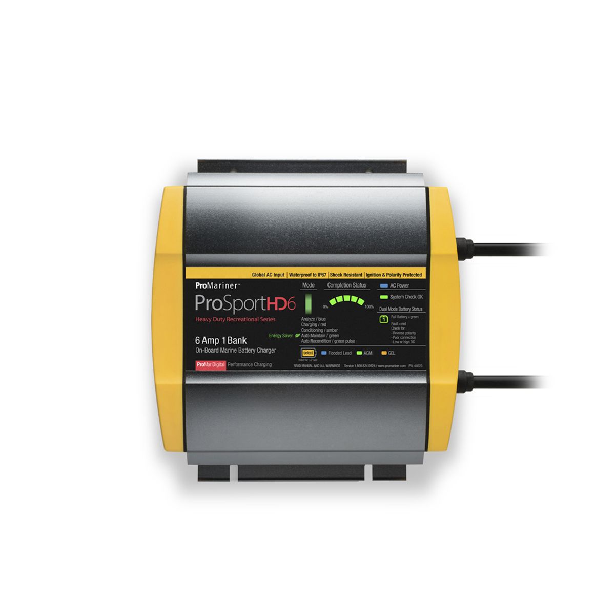 Promariner ProSportHD 6 Battery Charger with 1 Output (12V / 6A)