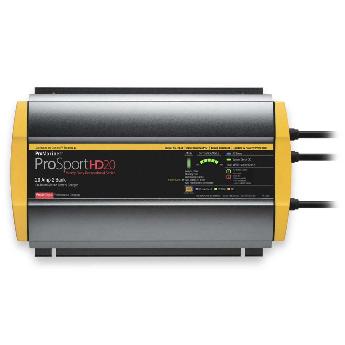 Promariner ProSportHD 20 Battery Charger with 2 Outputs (12-24V / 20A)