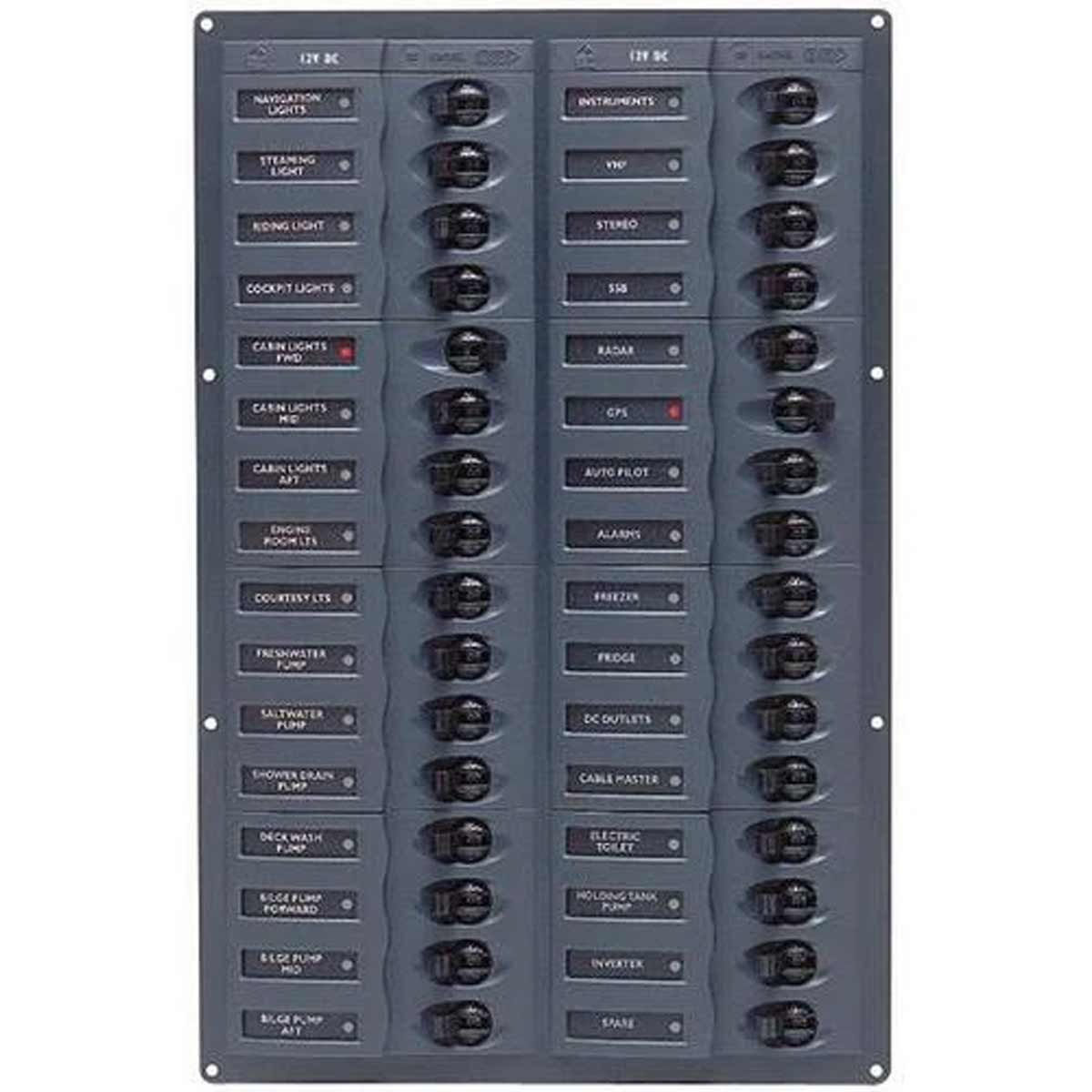 BEP Vertical Circuit Breaker Panel (12V / 32-Way)