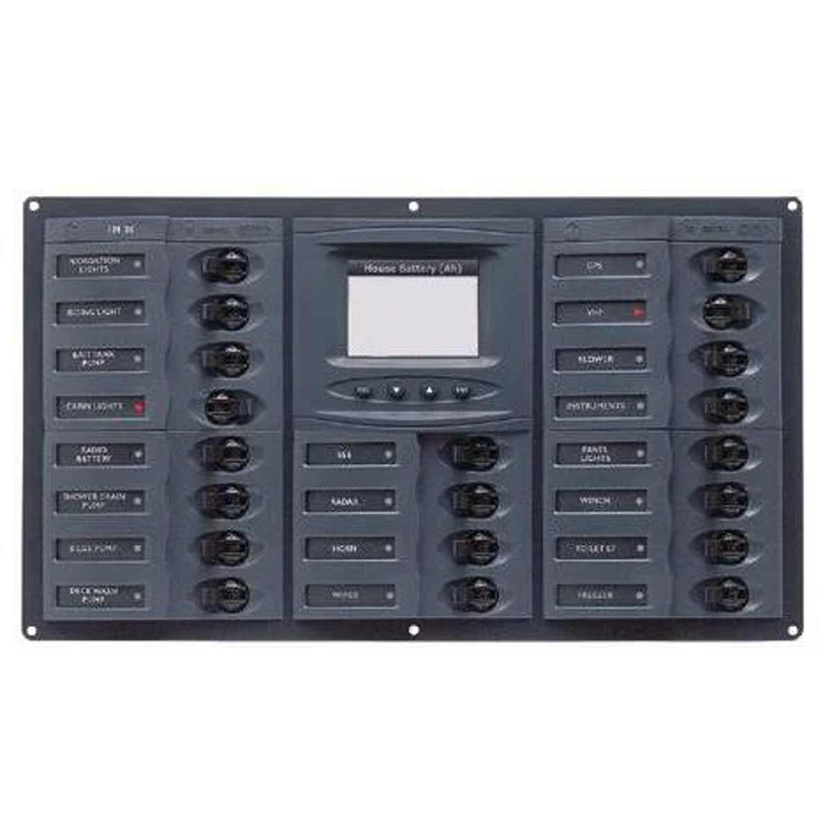BEP 20-Way Circuit Breaker Panel Horizontal (12V DC / Digital Meter)