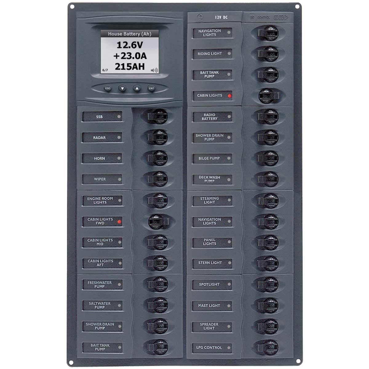 BEP 28-Way Circuit Breaker Panel Millennium Vertical (12V DC)