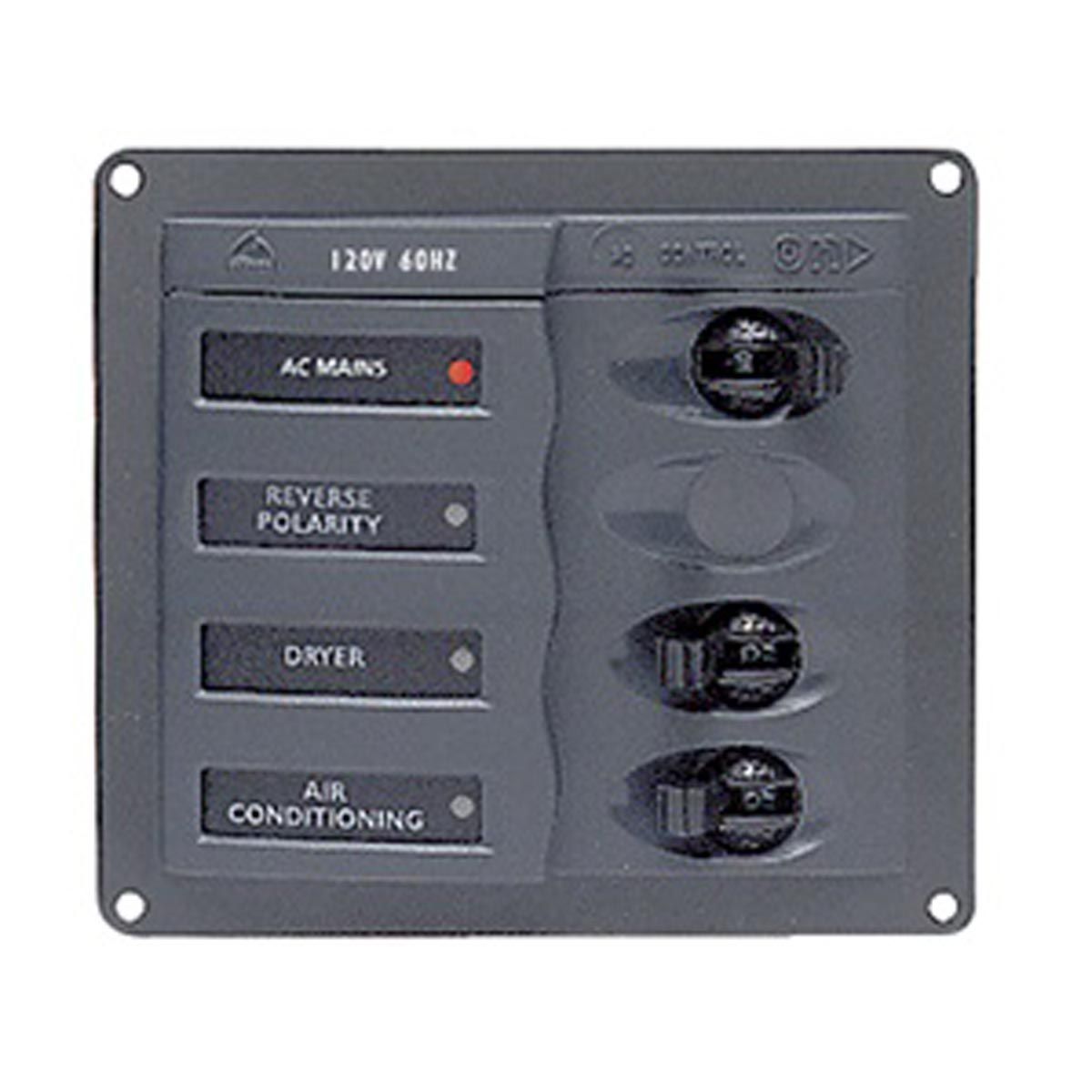 BEP 4-Way Circuit Breaker Panel Square (230V AC / No Meters)