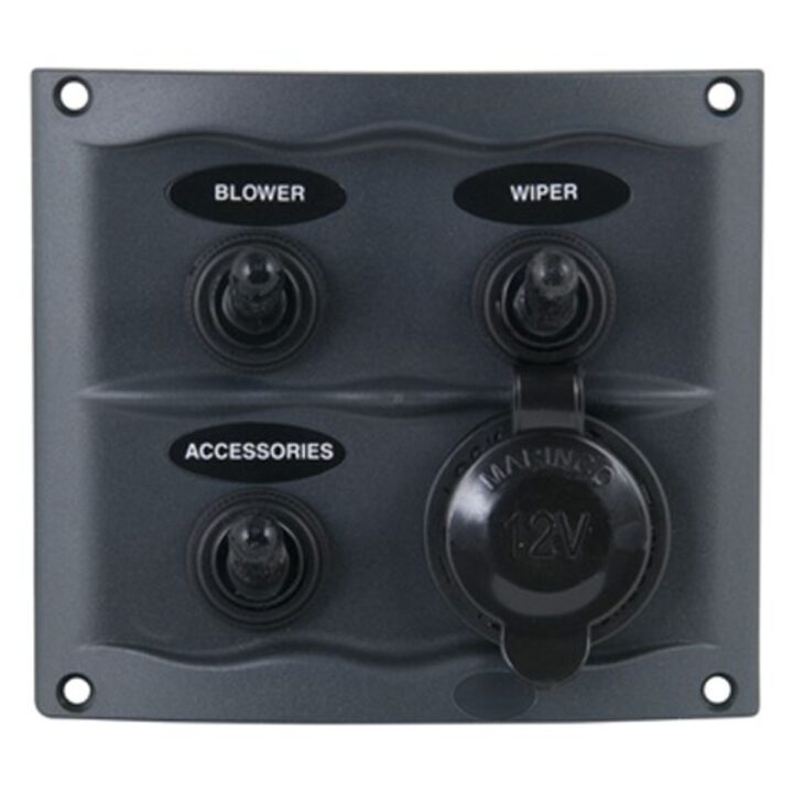 BEP 3-Way Compact Marine Waterproof Panel (Black)