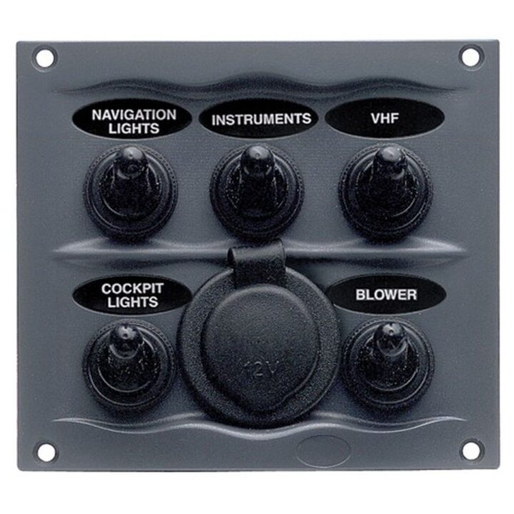 BEP 5-Way Compact Marine Waterproof Panel (Black)