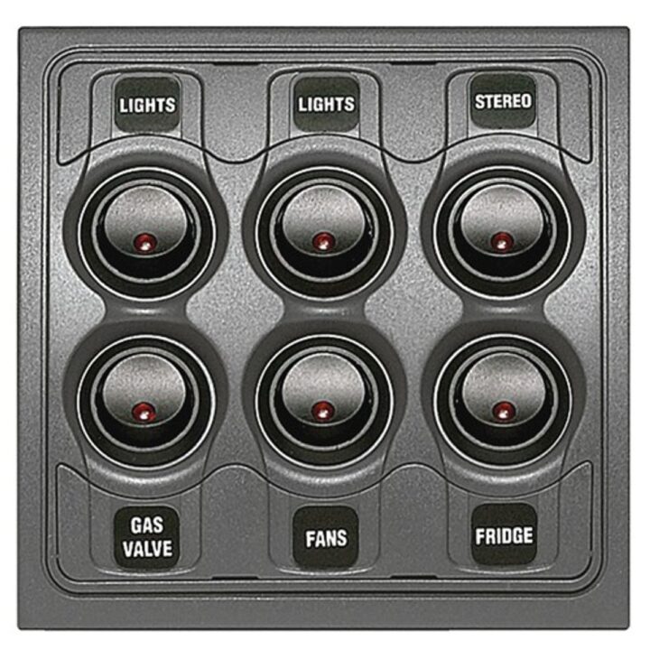 BEP 6-Way Contour Interior 1000 Series Switch Panel (12V DC)