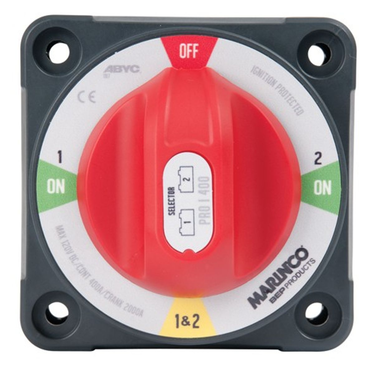 BEP Pro-Installer Battery Switch (2x 400A / 12-48V / 1/2/Both/Off)