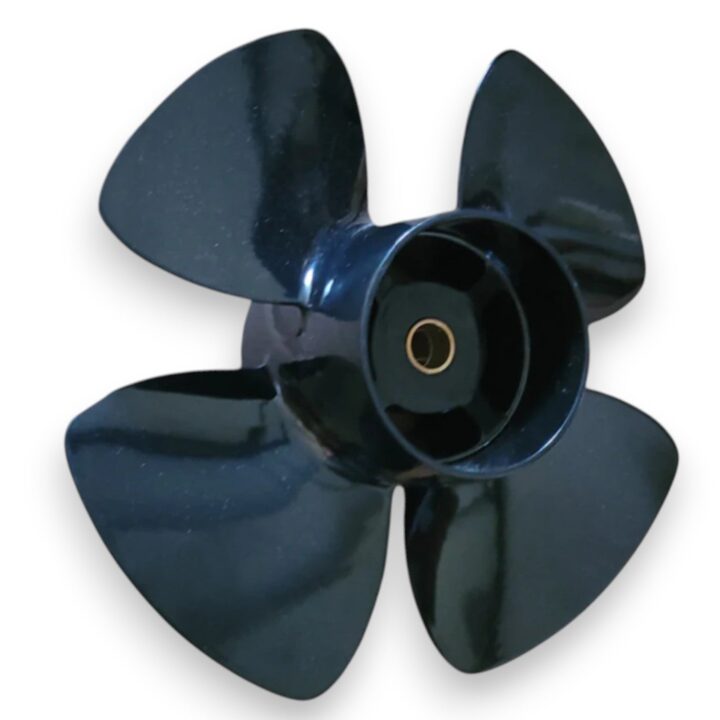 4-blade 4-6hp High Thrust Aluminium Propellers to suit Mercury Mariner Tohatsu Evinrude Outboards - 8" x 9"