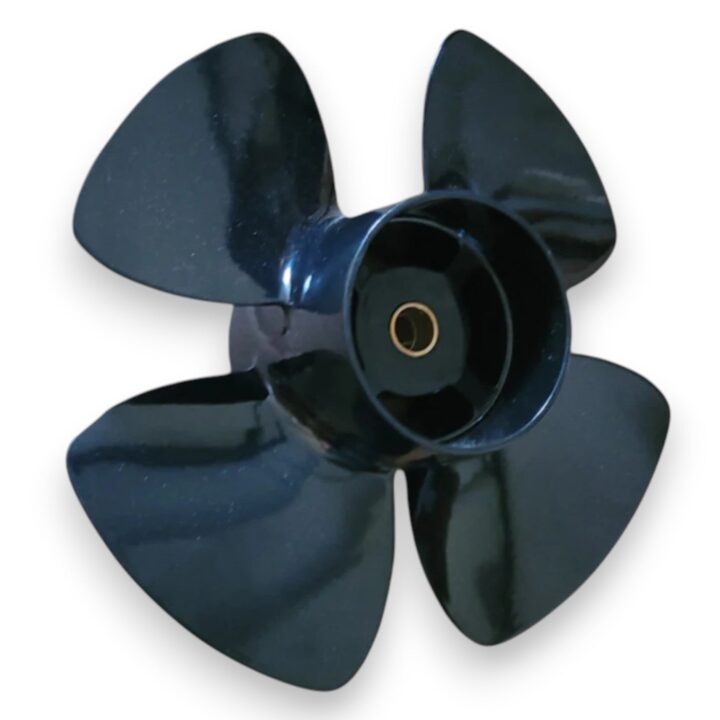 4-blade 8-9.9hp High Thrust Aluminium Propellers to suit Mercury Mariner Tohatsu Evinrude Outboards - 8.7" x 5"