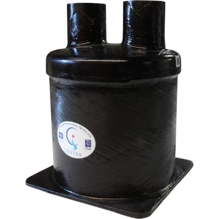 Centek Low Capacity GRP Exhaust Waterlock (Top In - Top Out / 76mm)