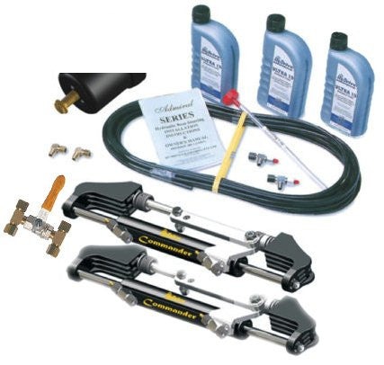 HyDrive Commander Commercial & Leisure Use Fluid-Link Bullhorn Steering Kit for Twin Outboards