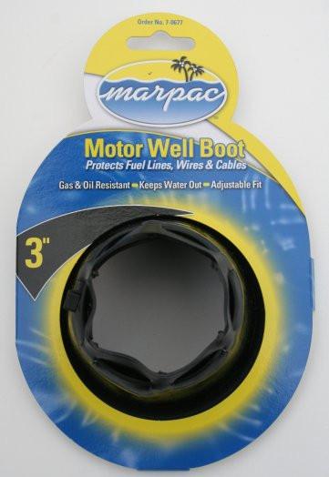 3″ Motorwell boot with reinforcement ring and cable tie adjustment in black